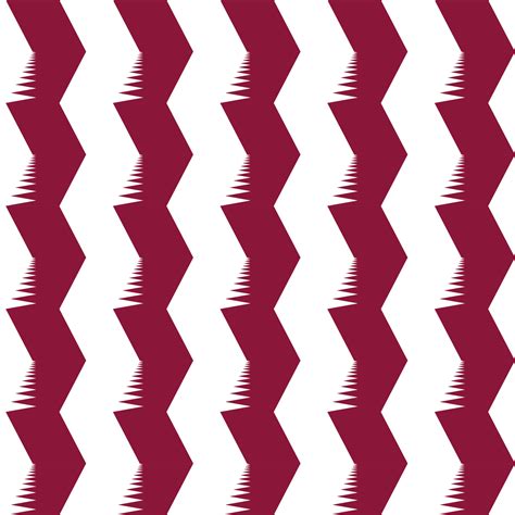 Qatar Flag Color Identity Seamless Pattern Zigzag Line Vector For