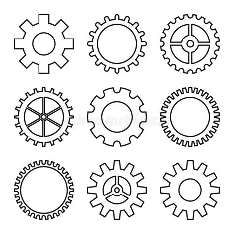 Icono De Rueda De Engranajes Y Rueda De Cog Ilustraci N Del Vector