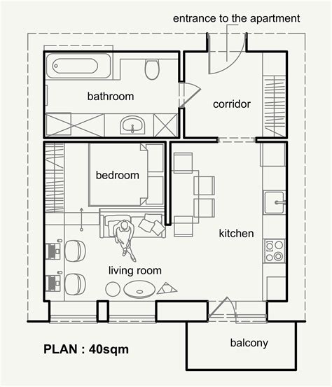 Living Small With Style: 2 Beautiful Small Apartment Plans Under 500 ...