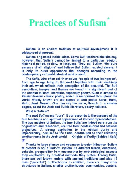 Practices Of Sufism Pdf Sufism Meditation