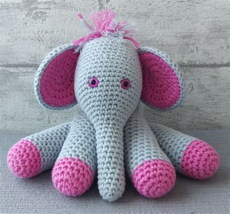 Häkelanleitung Elefant Kuscheltier Crochet patterns Crochet