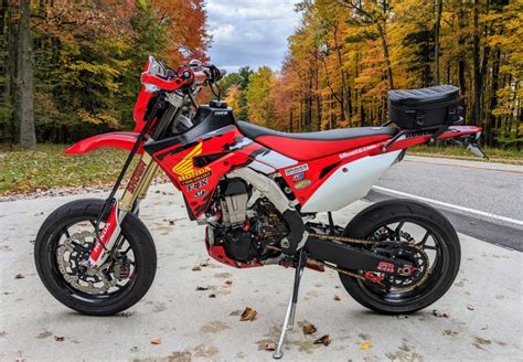 Honda Crf L Crf Rl Supermoto Conversion Retro Red And White