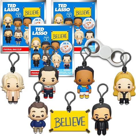 Ted Lasso Blind Bags Party Favors 3 Pack Bundle With 3 Ted Lasso Keychain Mystery