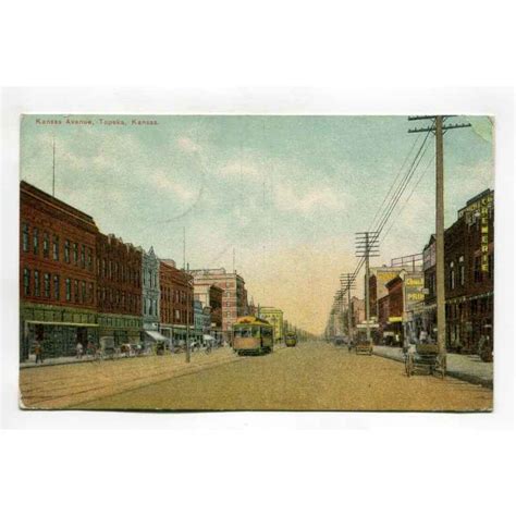 Kansas Avenue Topeka Kansas Postcard