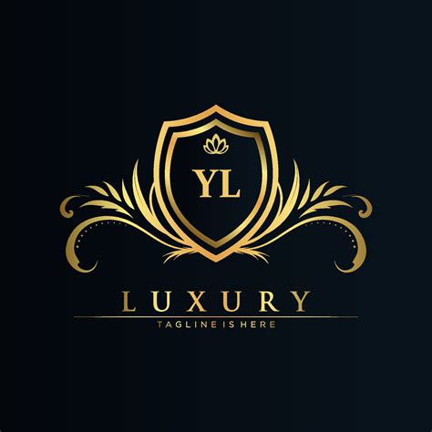 Yl Letter Initial With Royal Template Elegant With Crown Logo Vector