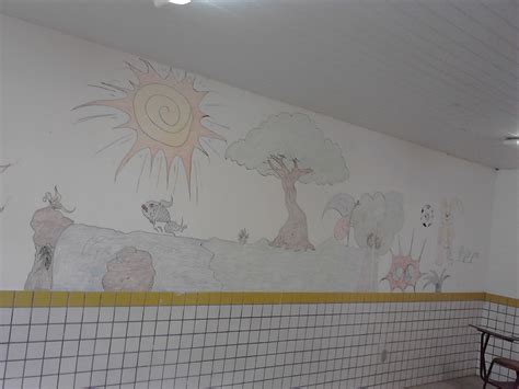 Tia M Nica Ara Jo Pintura Na Parede Arte Na Escola Eemas