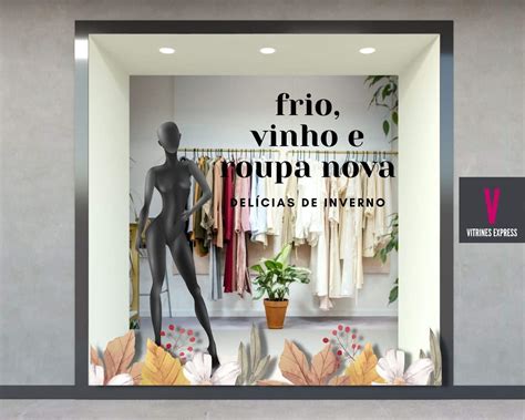 Adesivo De Vitrine Outono Inverno Vitrines Express