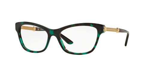 Versace Eyeglasses Ve 3214 5076 Green Havana 54mm