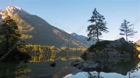 Dawn Of The Mountain Forest Lake Hintersee Time Lapse K Stock Video