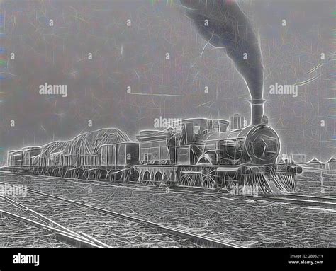 Negative Victorian Railways F Class 2 4 0 Steam Locomotive Hauling A Mixed Goods And Passenger