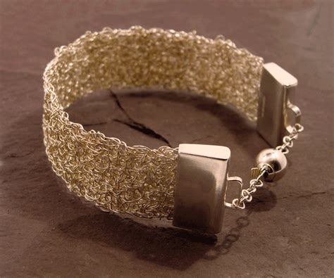 Silver Mesh Bracelet Wire Mesh Bracelet Silver Bracelet For Etsy