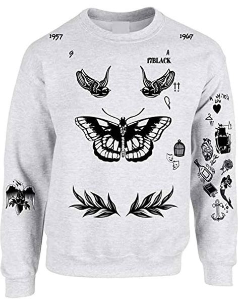 Harry Styles Tattoo Sweatshirt One Direction Grey Sweatshirt 60off