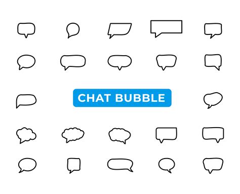 Speech Bubble Set Talk Bubble Cloud Speech Bubbles Collection Vector