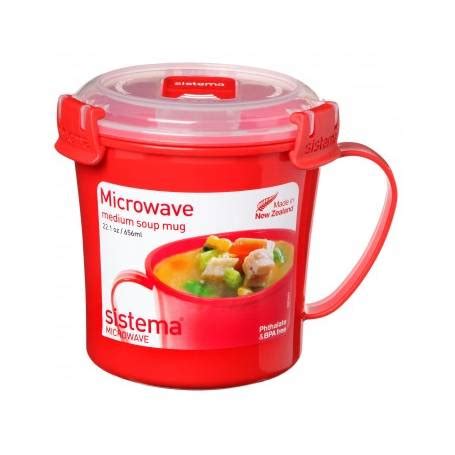 Sistema Microwave Soup Mug 656ml Ideal For Hot Meals