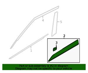 87721 K2010 Door Molding 2020 2023 Hyundai Venue AutoNationParts