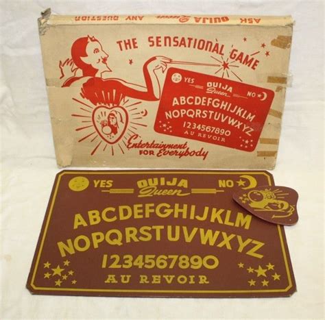 Antique Vintage Ouija Queen Ouija Board Planchette With Box Ebay