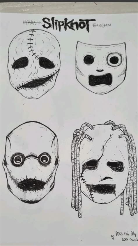 Corey Taylor Mask By Quedecisflor Dibujos Garabateados Arte Rockero
