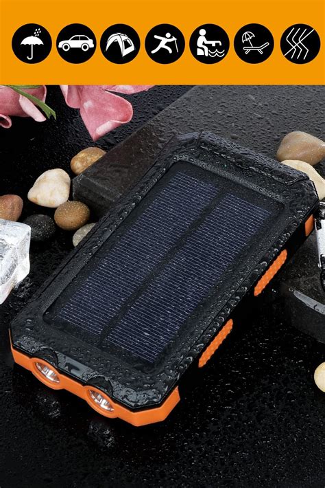 Suscell Solar Charger20000mah Solar Power Bankwaterproof Portable Charger With Dual 5v Usb