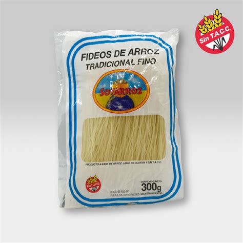 Fideos De Arroz Soyarroz Tradicional Fino X Grs Sin Tacc