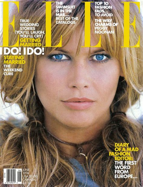 ELLE June 1994 Claudia Schiffer Top Models Models 90s Claudia