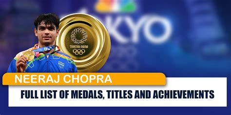 Full List Of Medals Titles And Achievements Of Neeraj Chopra