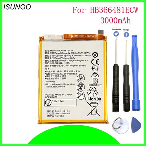 Isunoo Battery For Huawei P G G Lite Honor C Hb Ecw Li