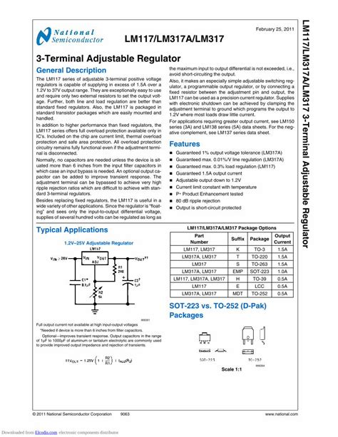 Pdf Lm Lm A Lm Terminal Adjustable Regulator Datasheet