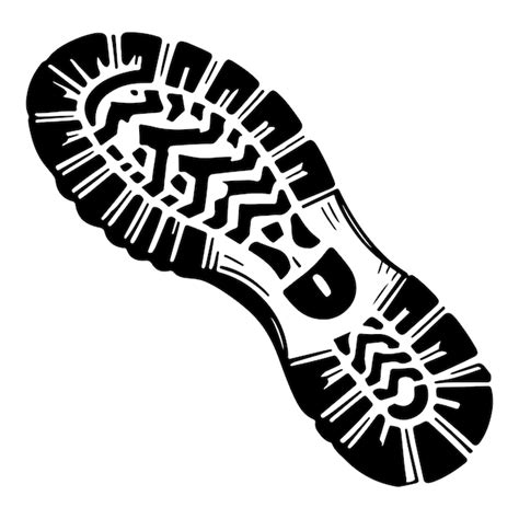 Premium Vector Hiking Bootprintc