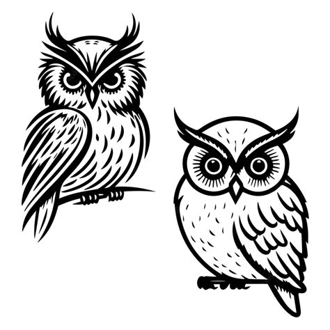 Premium Vector Owl Logo Set Owl Logo Vector Silhouette
