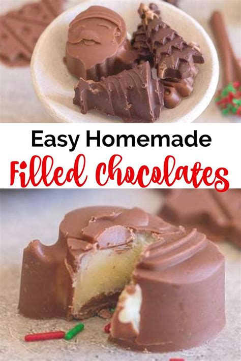 Easy Homemade Filled Chocolates Chocolate Molds Recipe Candy Recipes Homemade Candy Molds