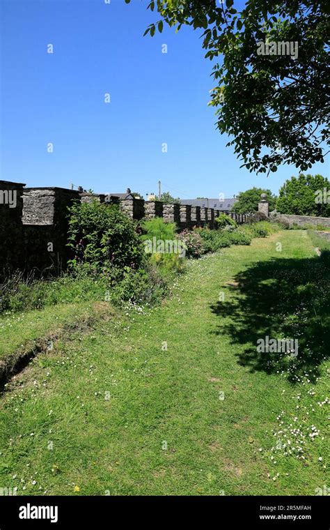 Cowbridge town walls, near Cardiff, Southe Wales. May 2023. Summer. cym ...