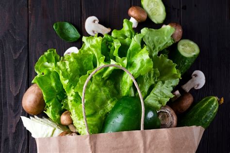Premium Photo Paper Bag Of Different Health Food