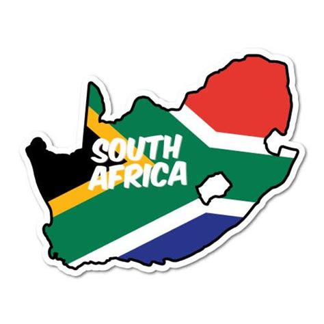 South Africa Continent Flag Sticker Elephant Safari Etsy