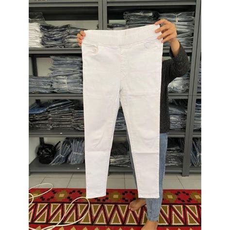 Jual Celan Jeans Big Size Warna Putih Cewek Baru Shopee Indonesia