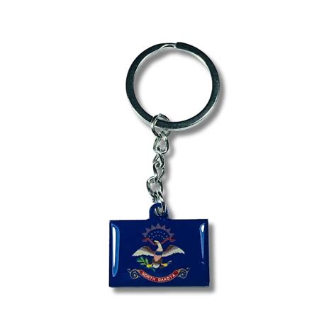 North Dakota State Flag Keychain Etsy