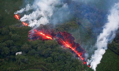 Hawaii Volcano Eruption Aerial View Of Kilauea Volcano In Pictures