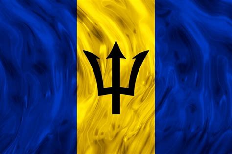 Premium Photo National Flag Of Barbados Background With Flag Of Barbados