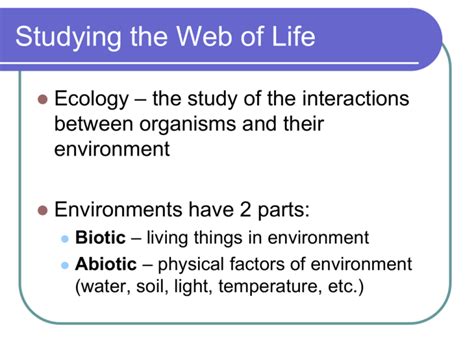 Interactions of Living Things