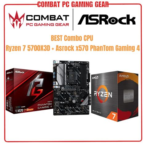 Bộ Vi Xử Lý Cpu Amd Ryzen 7 5700x3d Combo Cpu Mainboard Asrock X570 Phantom Gaming 4 Hàng