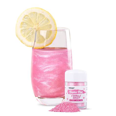 Edible Glitter For Drinks Edible Luster Dust Barbie Pink 4 Grams Kosher And Halal