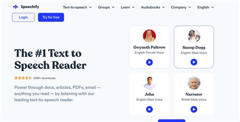 Top 15 Alternatives to Speechify in 2024