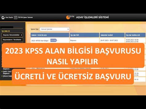 KPSS ALAN BİLGİSİ BAŞVURUSU NASIL YAPILIR iş başvurusu Sosyal Yardımlar