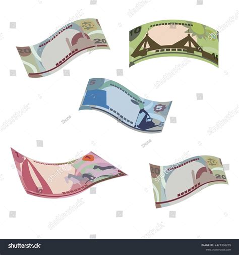 Bahraini Dinar Vector Illustration Bahrain Royalty Free Stock Vector