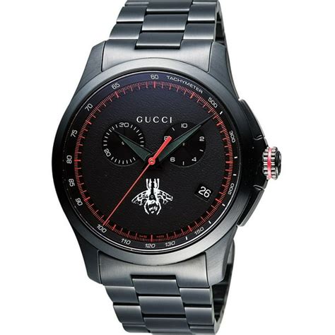 Gucci Gucci G Timeless Black Stainless Steel Chronograph Mens Watch Ya126269