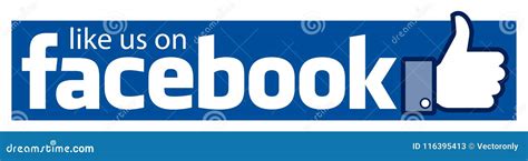 Like Us On Facebook Banner Editorial Stock Photo Illustration Of Apps