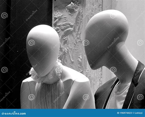 Human Like Relationships Between Two Mannequins Looking At Each Other