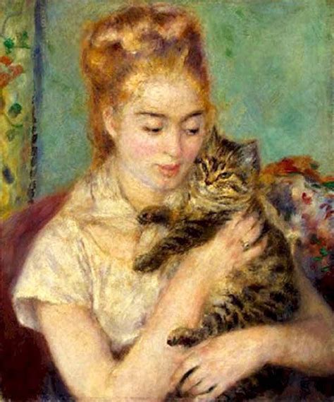 Fille Au Chat Pierre Auguste Renoir Peintures Renoir Renoir Et