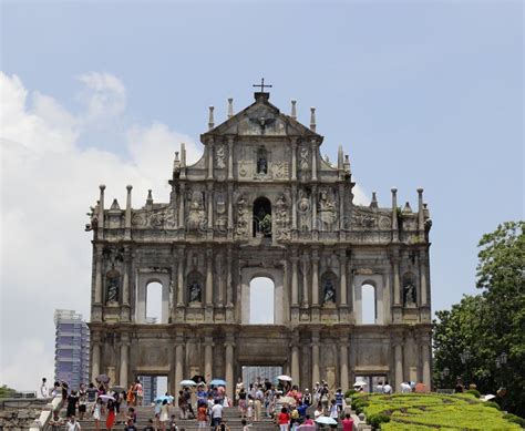 Ruins of st. paul s editorial stock photo. Image of tourism - 30527048