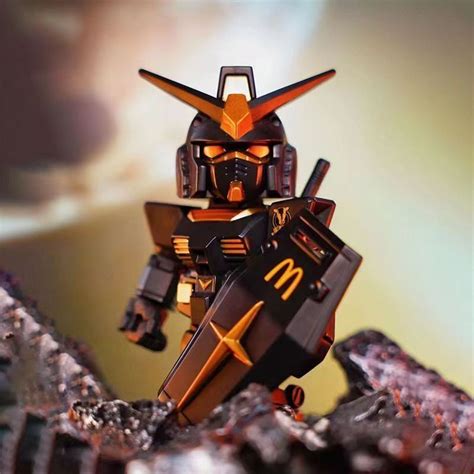 Mini Qmsv McDonalds Gundam Namco Limited Edition Joint Moveable Black