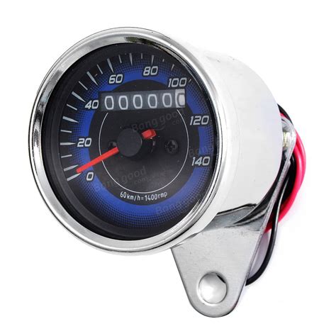 12V Dual LED Backlight Motorcycle Odometer KMH Speedometer Gauge